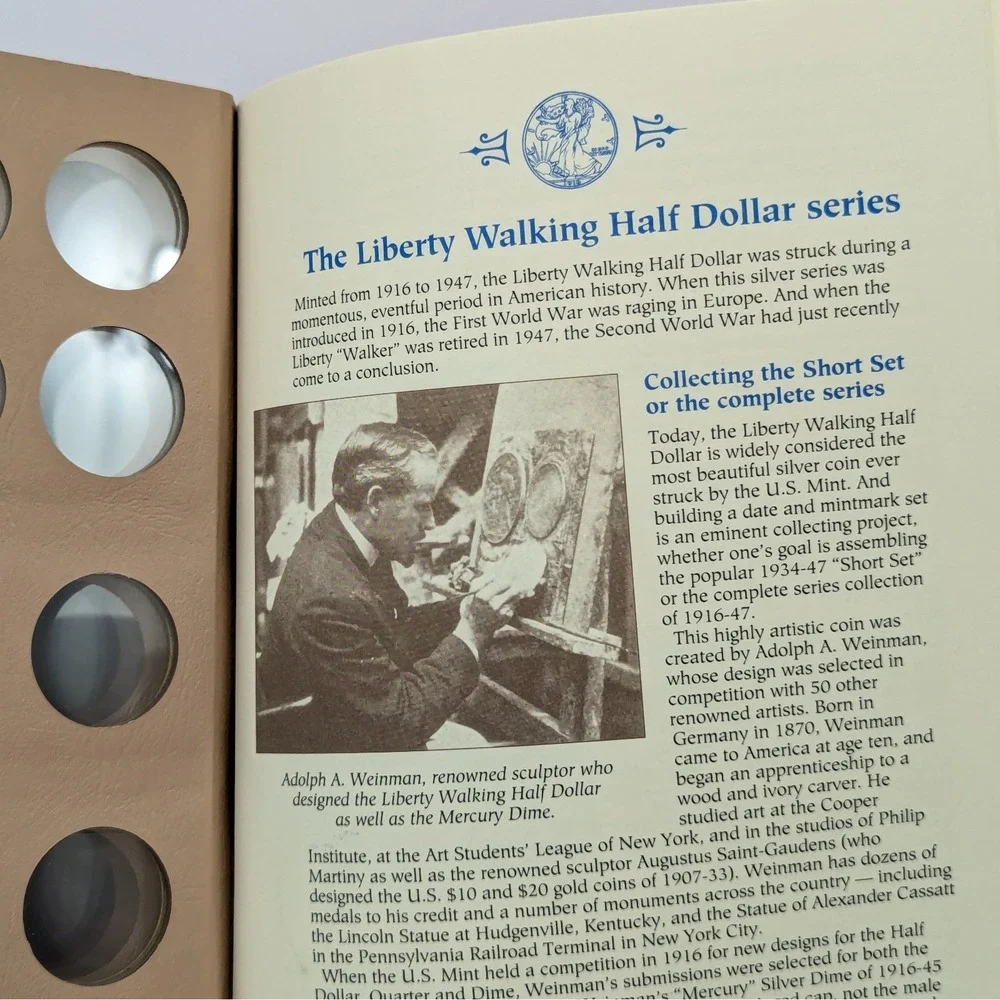 Dansco Coin Album For US Liberty Walking Half Dollar 1916-1947 Model 7160